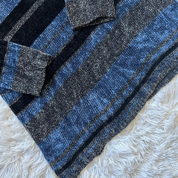 Y2K Velvet Knit Vtg Paraphrase Sweater Women’s Size S Striped Holiday Winter - Picture 3 of 15